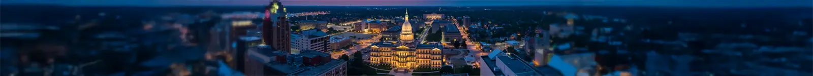 Michigan Capitol at night